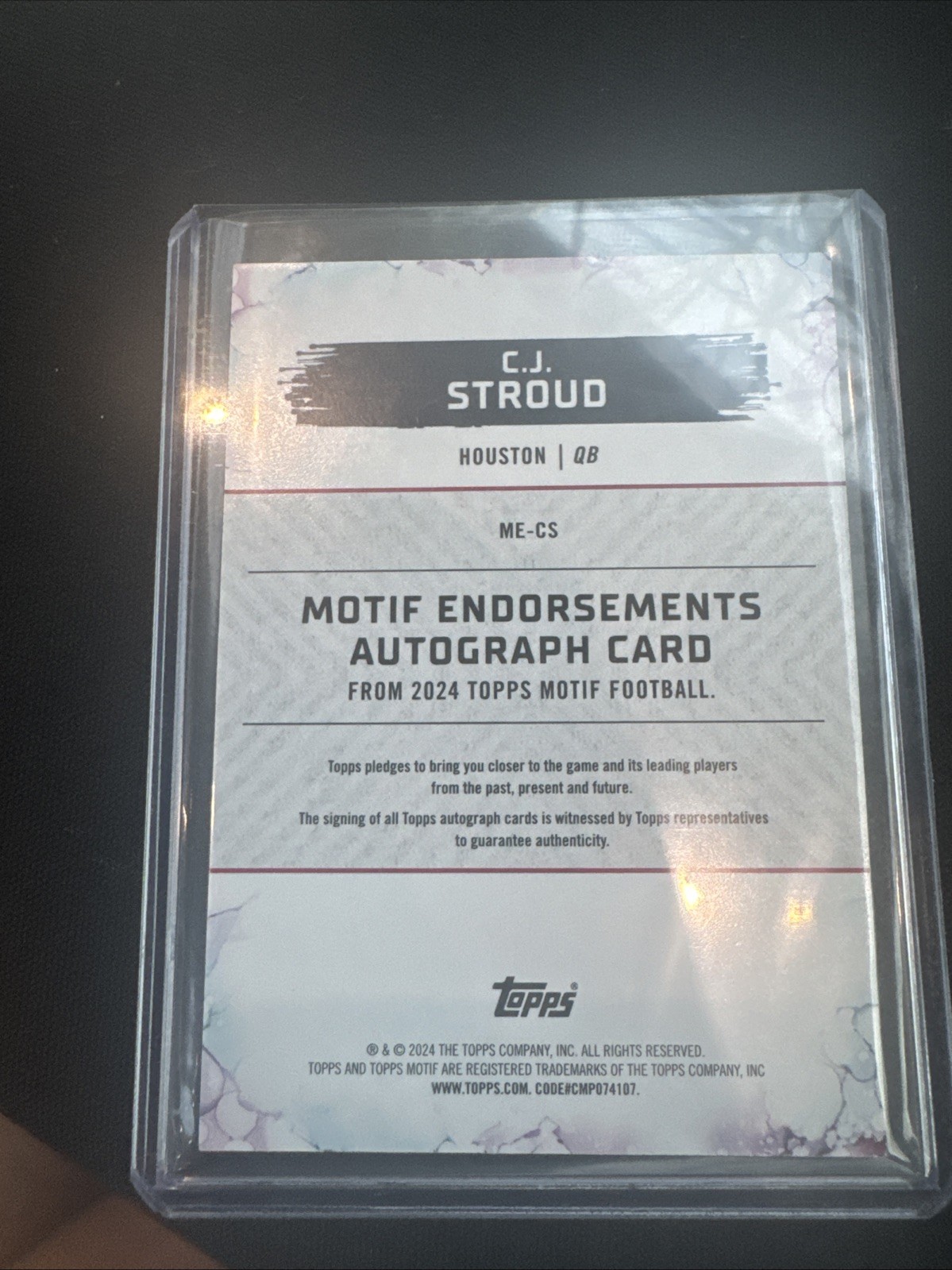 2023 Topps Motif Aquarelle Autographs C.J. Stroud Texans Auto #AA-CS /99 Rookie