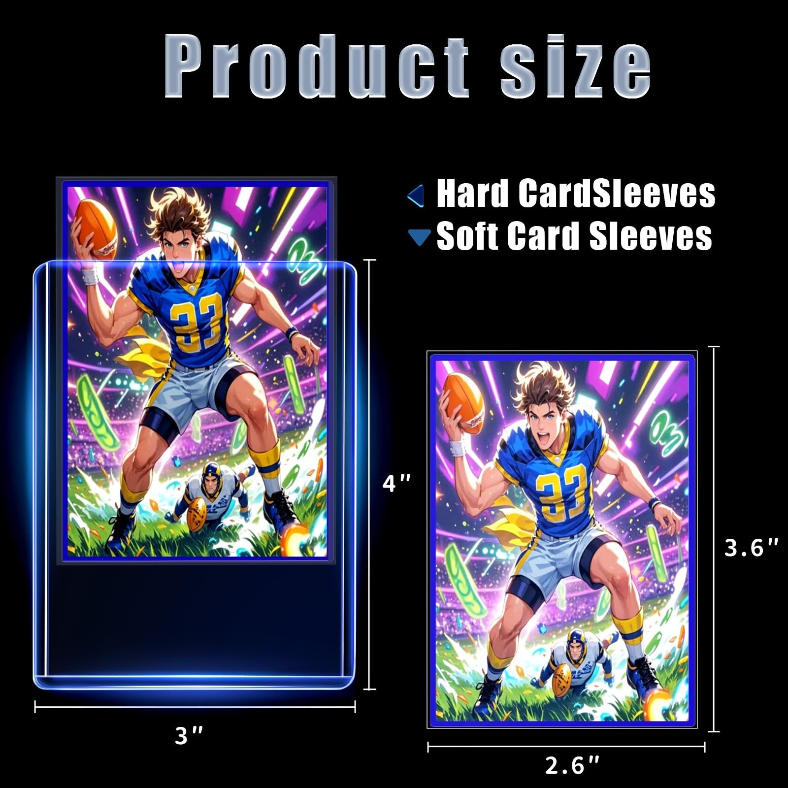 400 Card Sleeves Toploads for Cards,3″ x 4″ Baseball Card Protectors,Premium …