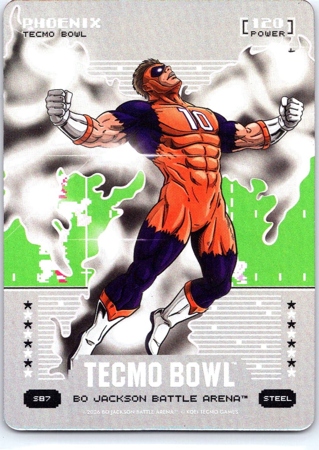 Bo Jackson Battle Arena Tecmo Bowl Phoenix Steel Battlefoil Parallel Bo Nix