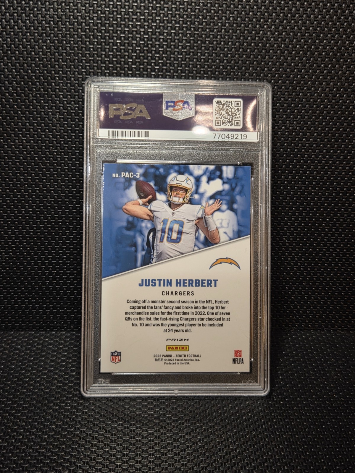 2022 Panini Zenith – 1992 Pacific Justin Herbert #PAC-3