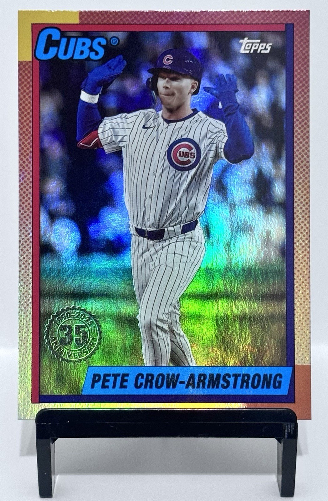 2025 Topps Update Pete Crow-Armstrong Rainbow Foil 1990 Topps #U90-7 Cubs