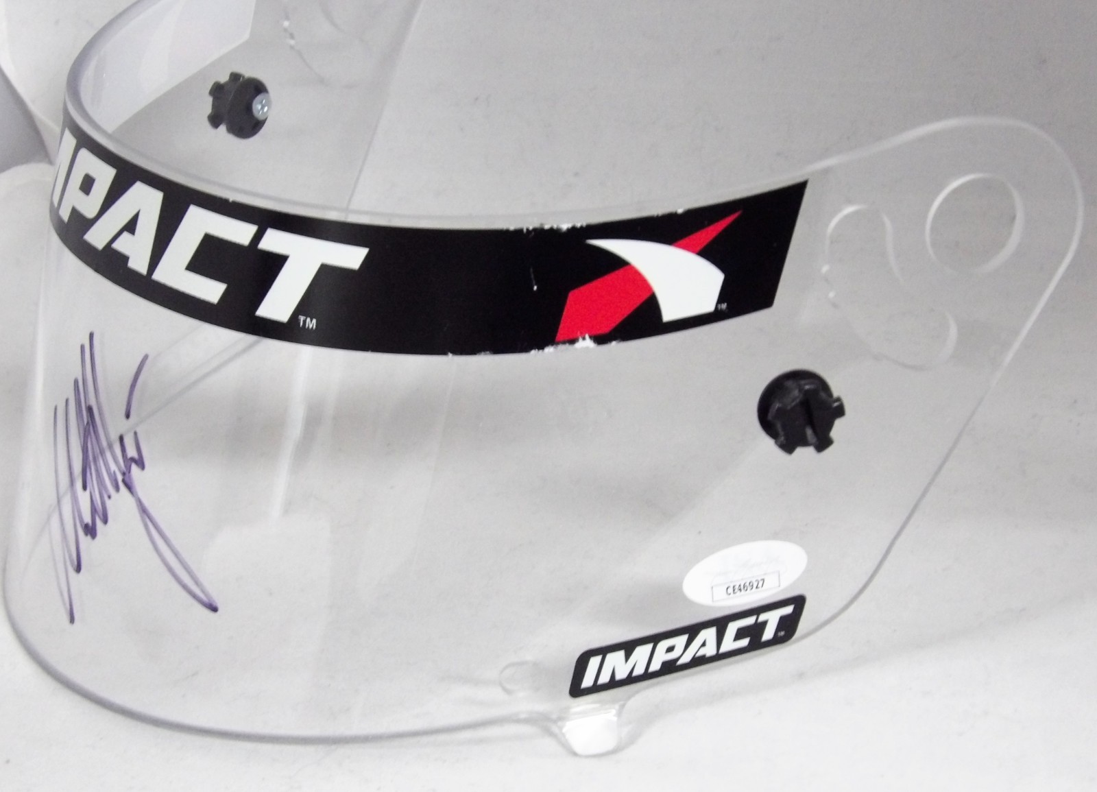 Matt Hagan NHRA Driver Signed Racing Helmet Visor Shield JSA Authenticated