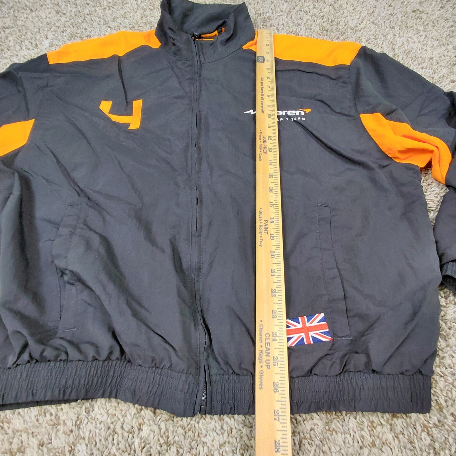 Hollister McLaren Formula 1 Team Windbreaker Jacket British Flag Track Mens XL