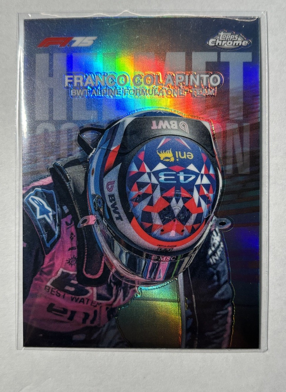 2025 Topps Chrome Formula 1 – Helmet Collection Franco Colapinto #HC-9 (RC)