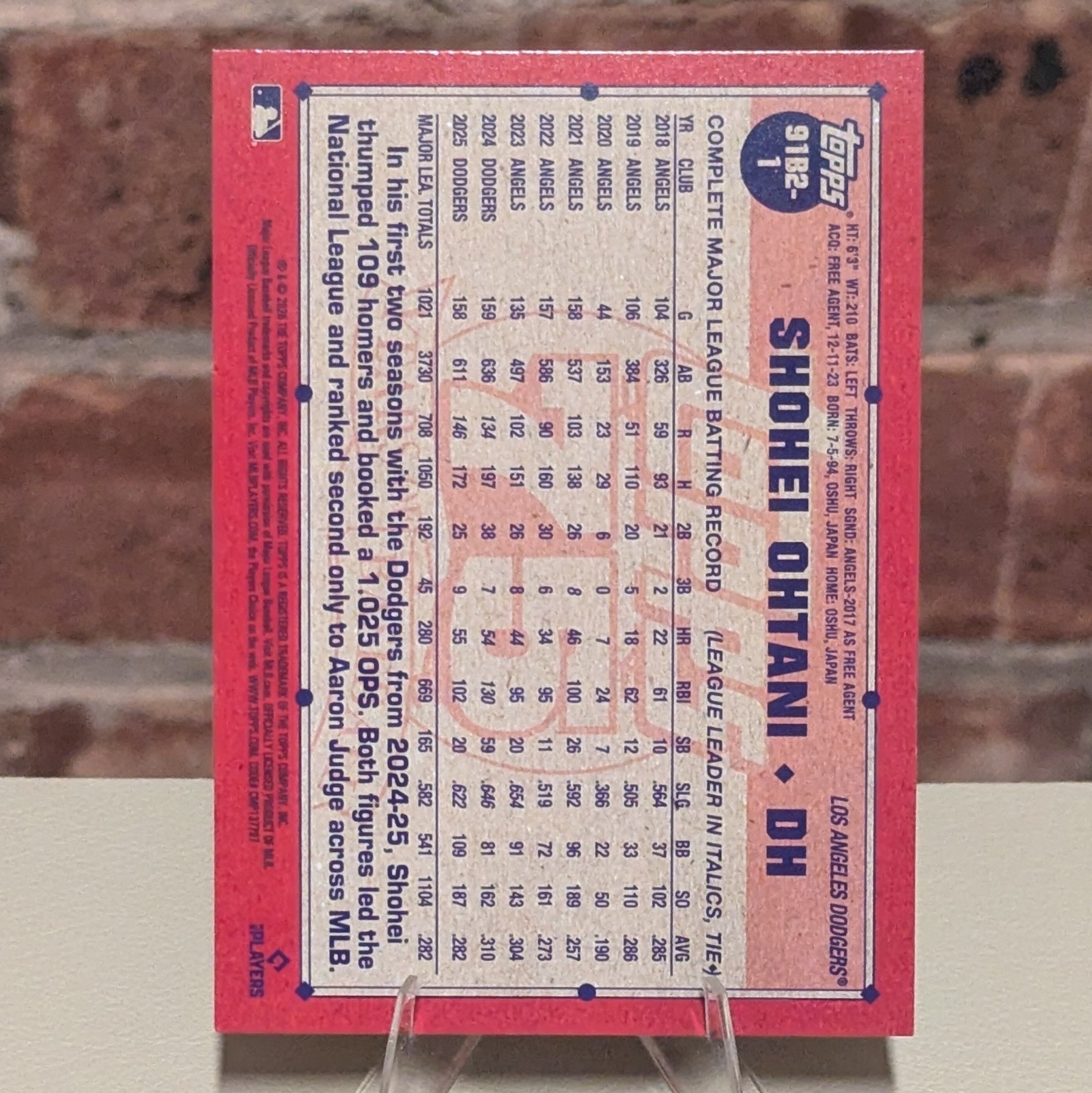 SHOHEI OHTANI – 2026 Topps Series 2 #91B2-1 Dodgers 1991 Topps – Silver Crackle