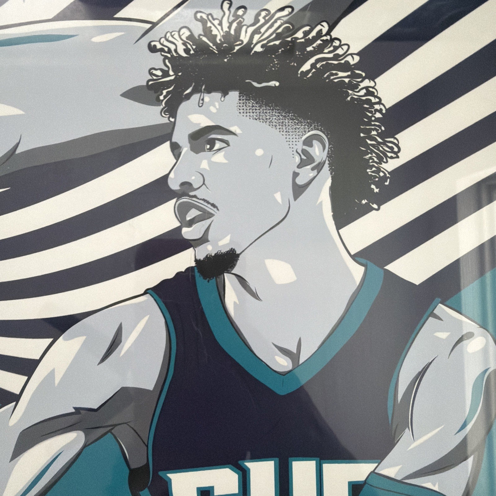 Lamelo Ball Premium Poster 24/150 Metal And Glass Frame. SIGNED Official