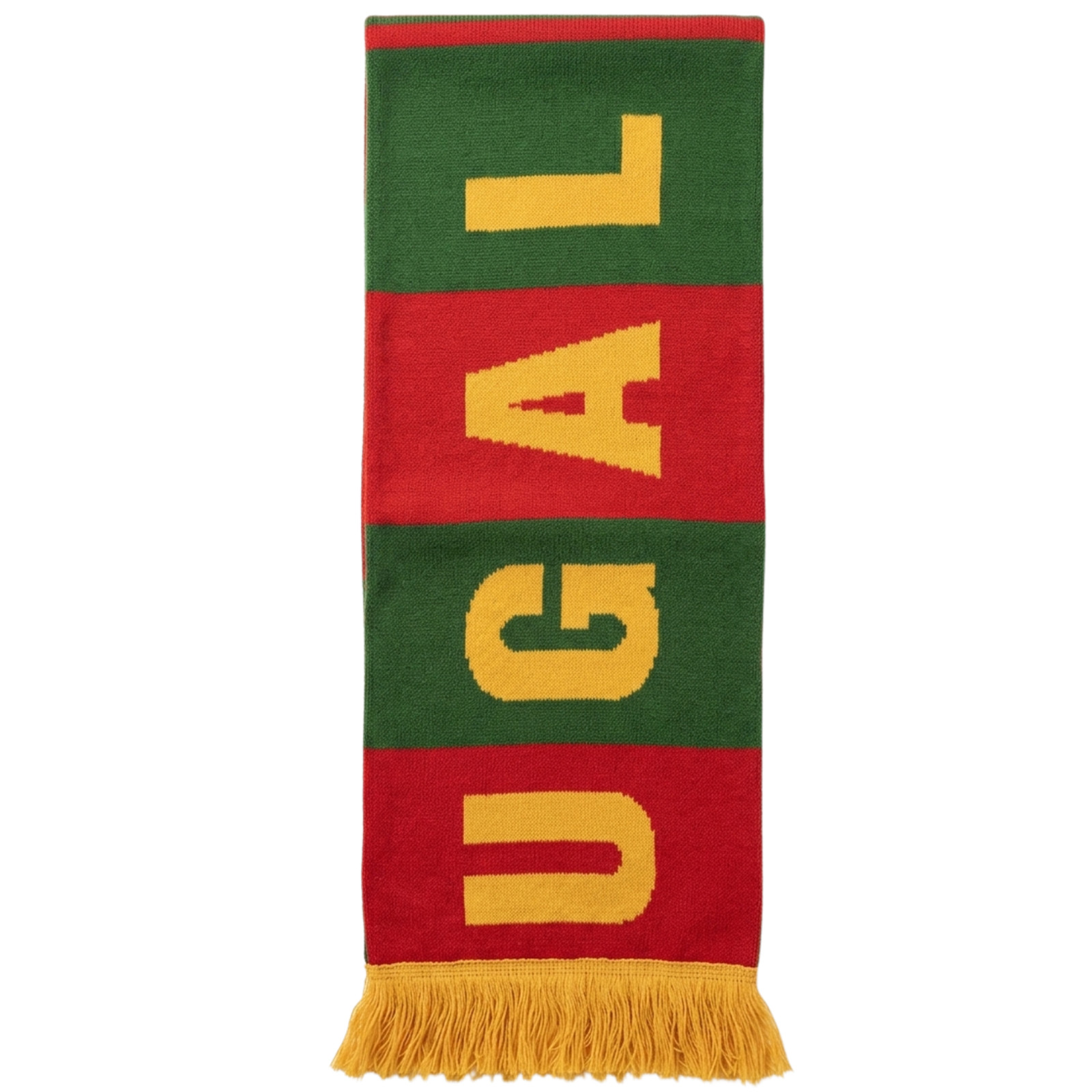 J4K Inc Portugal Soccer Scarf 67x7in 100% Acrylic Double-Sided Fringe
