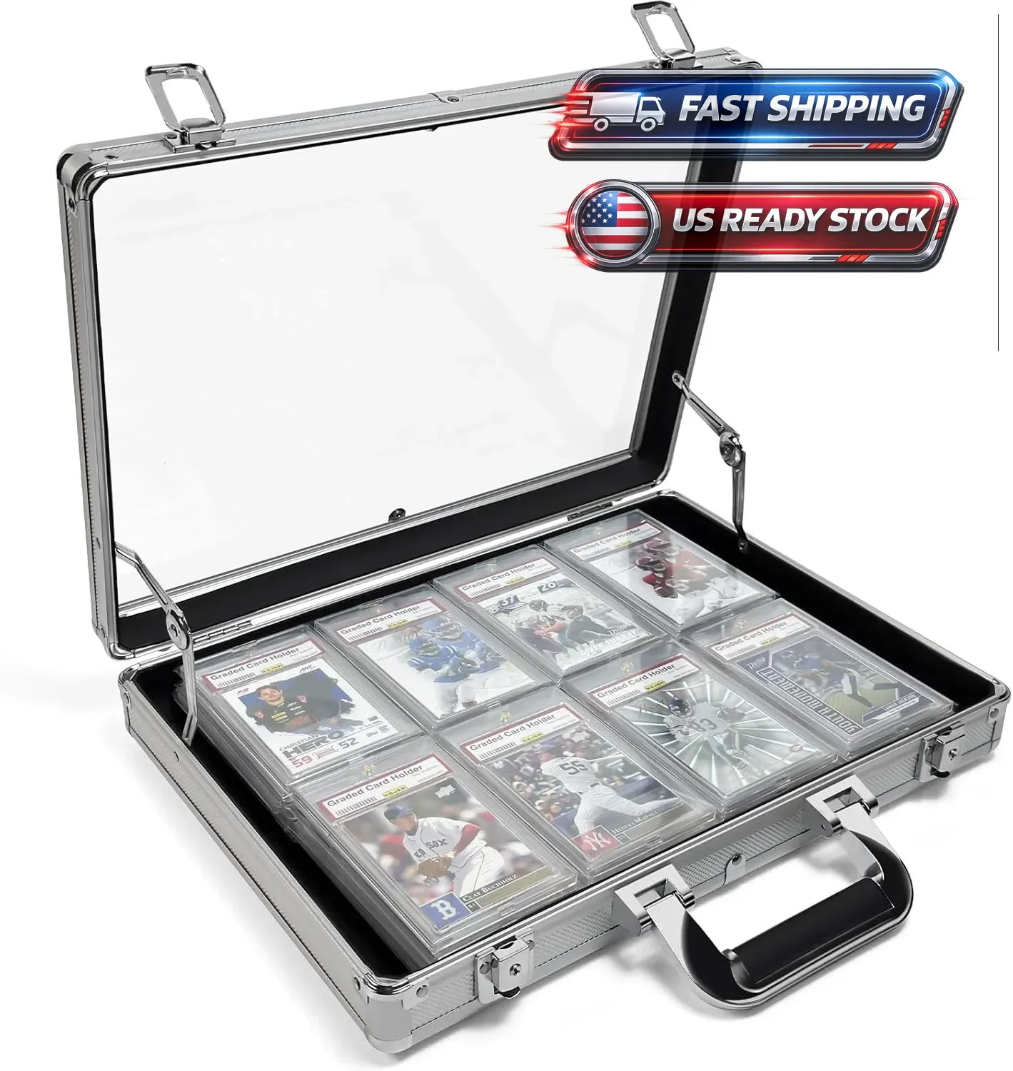 Card Show Display Case Large Aluminum 16 X12 Lockable Trading Card Display Case