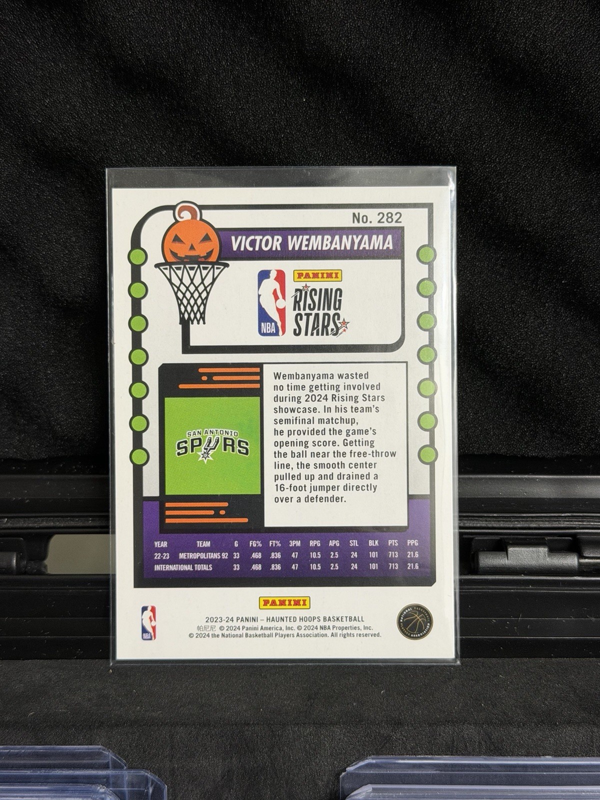 2023-24 Panini Haunted Hoops – Rising Stars Victor Wembanyama #282 Orange (RC)