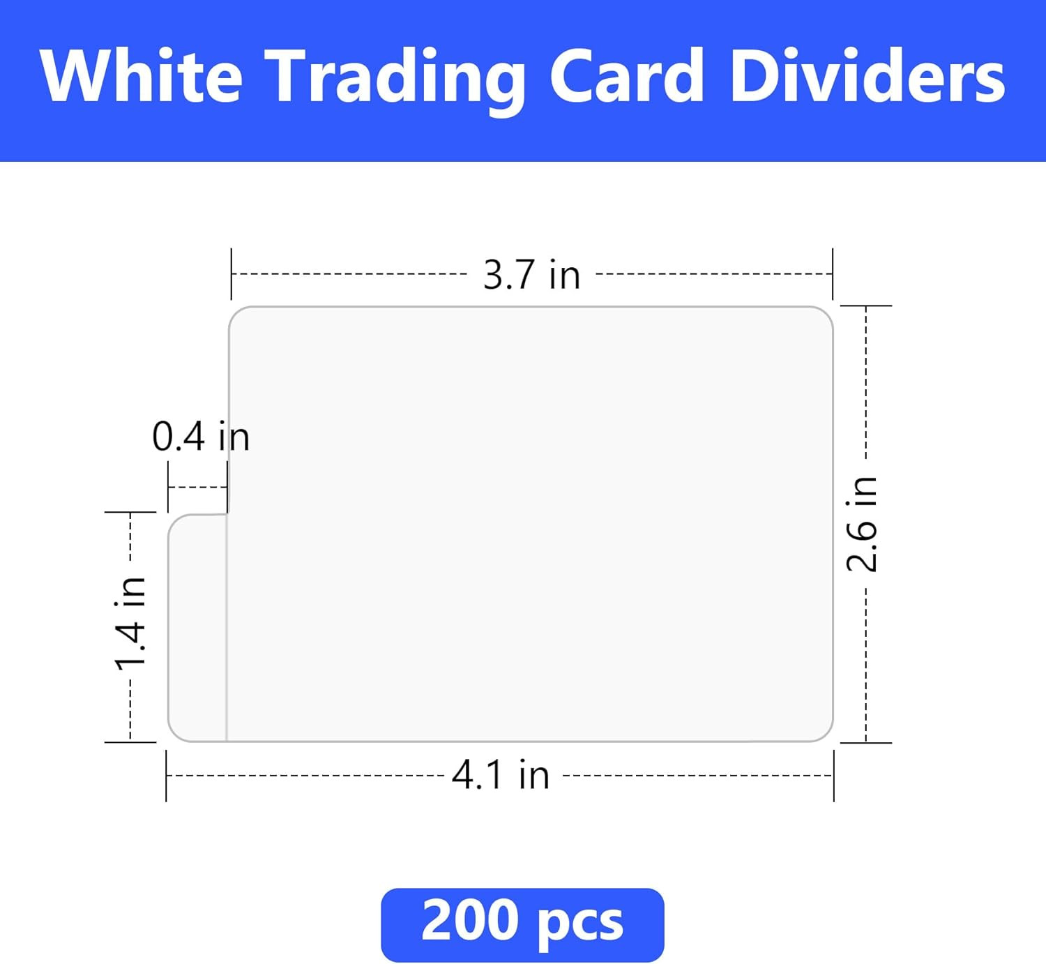 200PCS White Trading Card Dividers,Paper Divider Cards Organizer for Sport Game