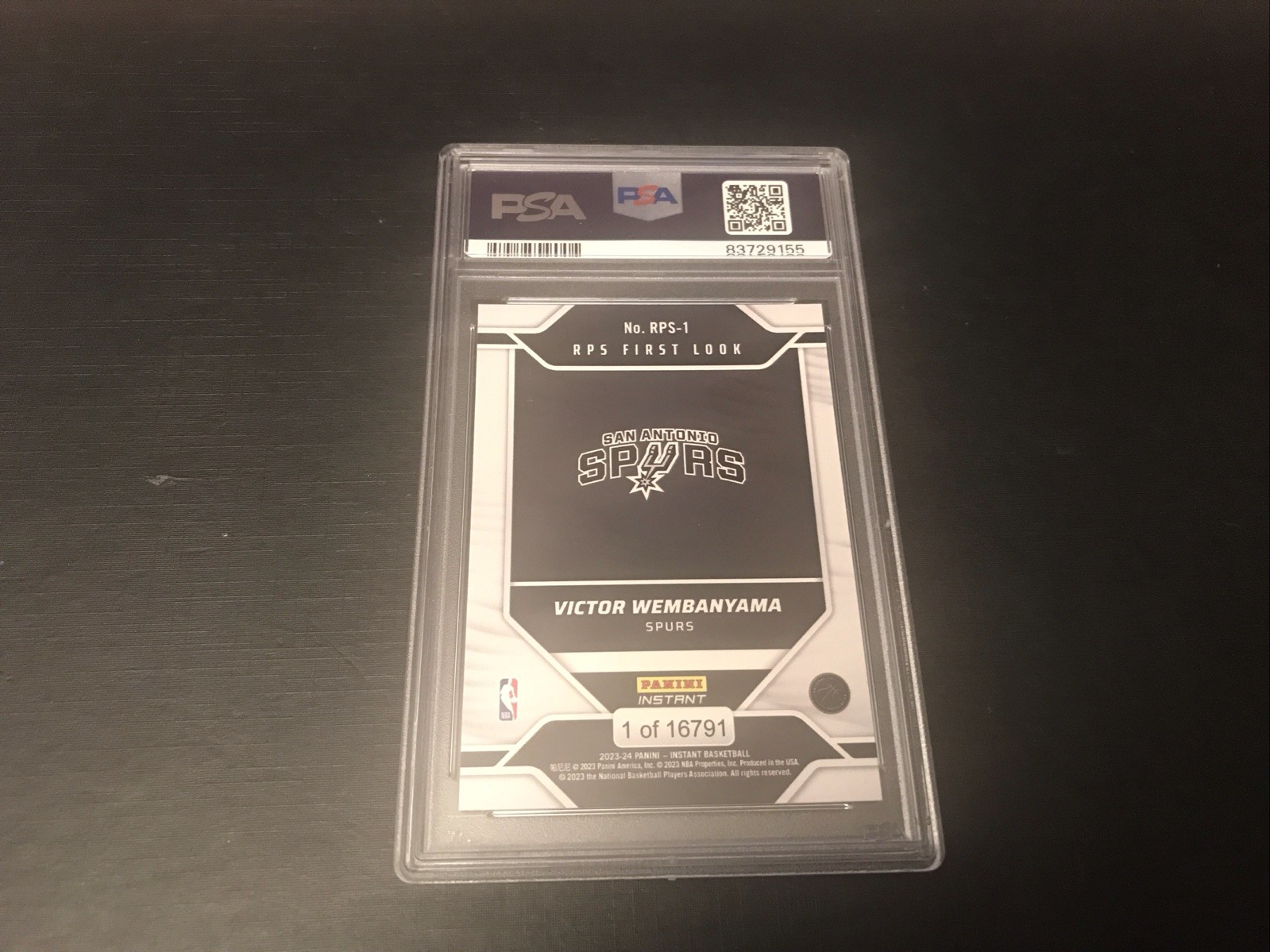 2023-24 Panini Instant RPS First Look Victor Wembanyama #/16791 PSA 9
