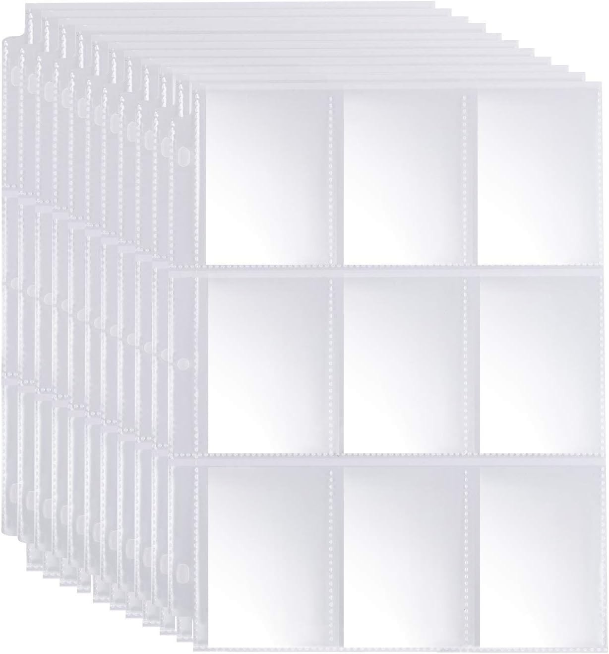 Top-Loading 9 Pocket Card Sheets – 648 Pocket Capacity for Organized Protection