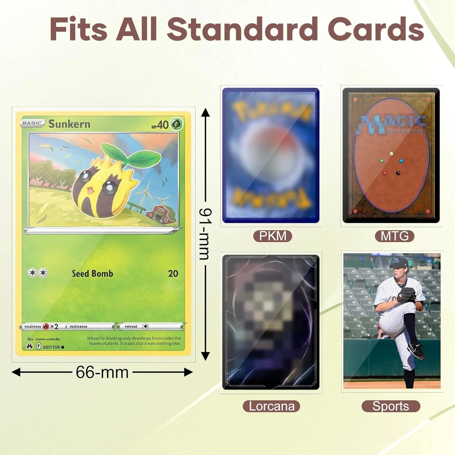 600 Count Card Sleeves, Clear Soft Trading Card Sleeves, Polypropylene (PP), Fit