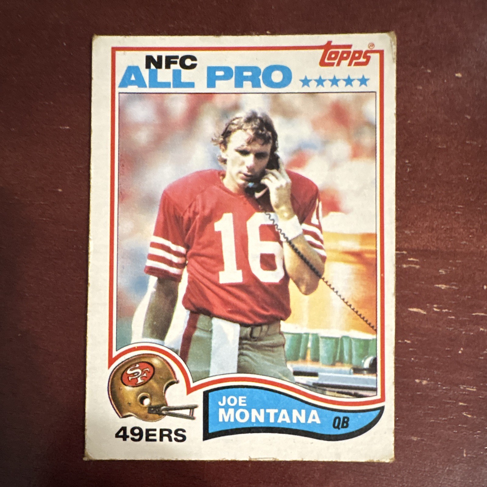 Topps 1982 Joe Montana NFC All Pro #488 San Francisco 49ers