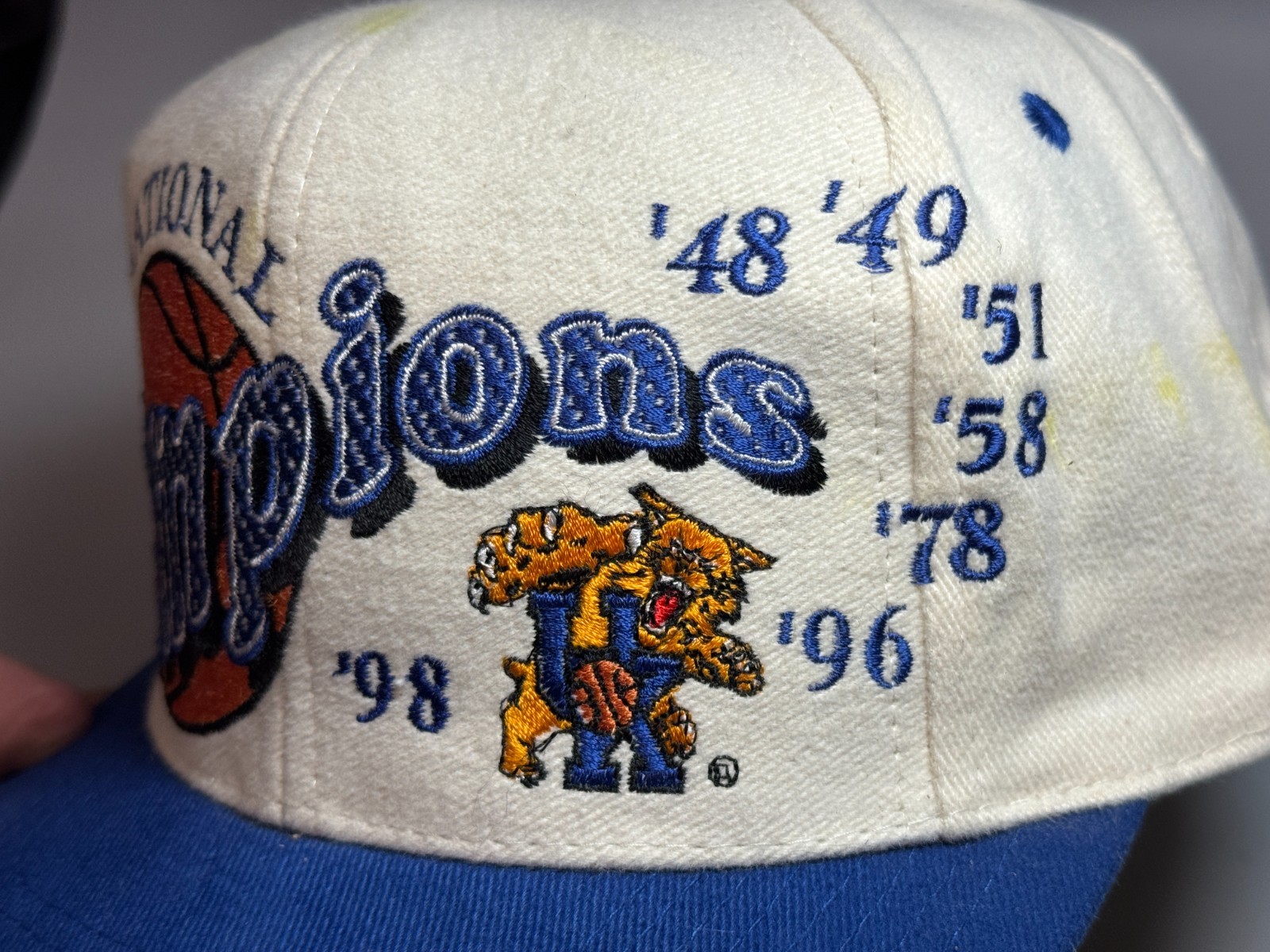 VTG 90s Kentucky Wildcats UK Hat TOW Top Of World ’96 Champions NCAA Basketball