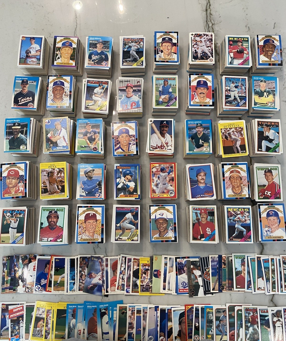 Vintage MLB Baseball Cards Lot Of 1000. 1980s, 1990s, 2000s, Great variety.
