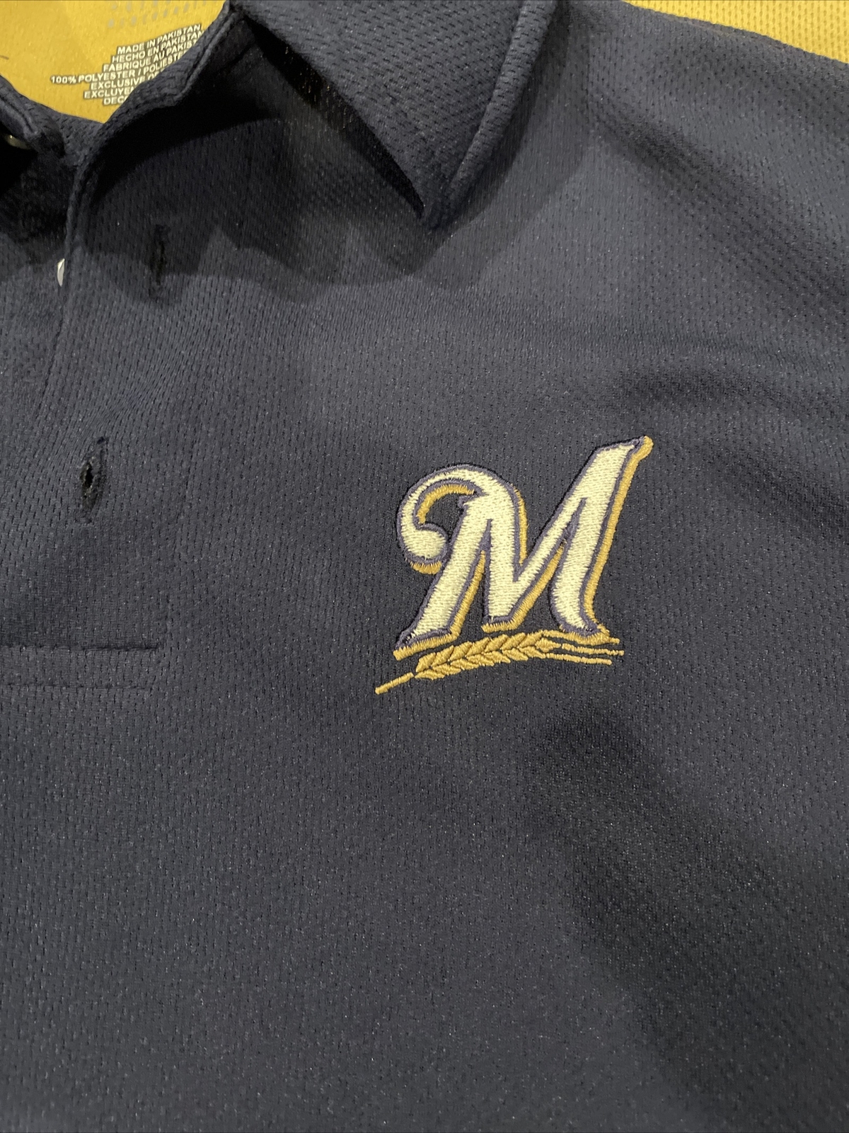 Milwaukee Brewers MLB Polo Shirt Short Sleeve Large MLB Genuine Merchandise