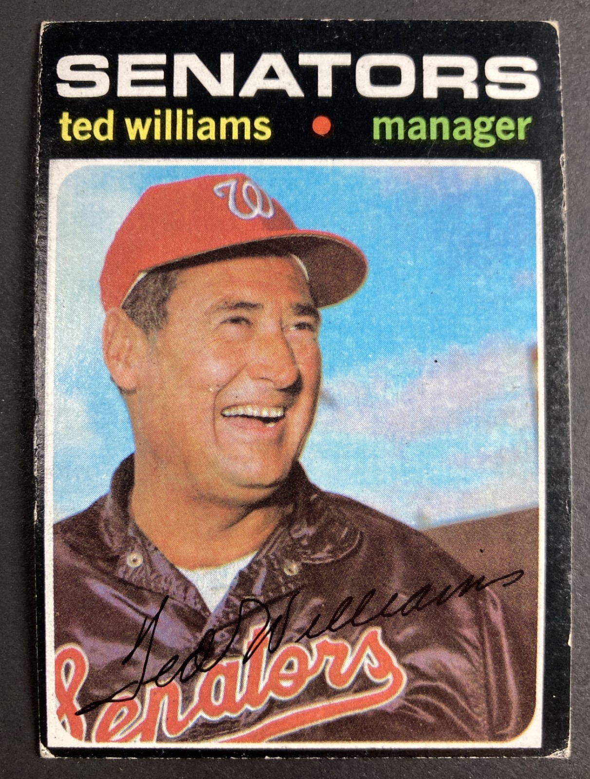 TED WILLIAMS 1971 Topps #380 MG. Washington Senators. HOF. 2-time MVP.