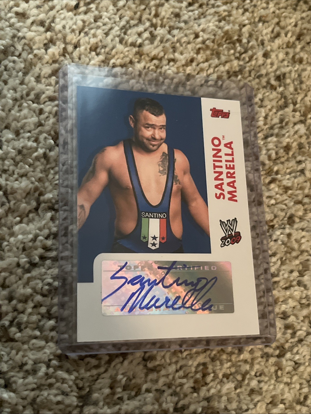 2009 Topps WWE Santino Marella Auto Autograph SSP Rare SUPERSTAR B