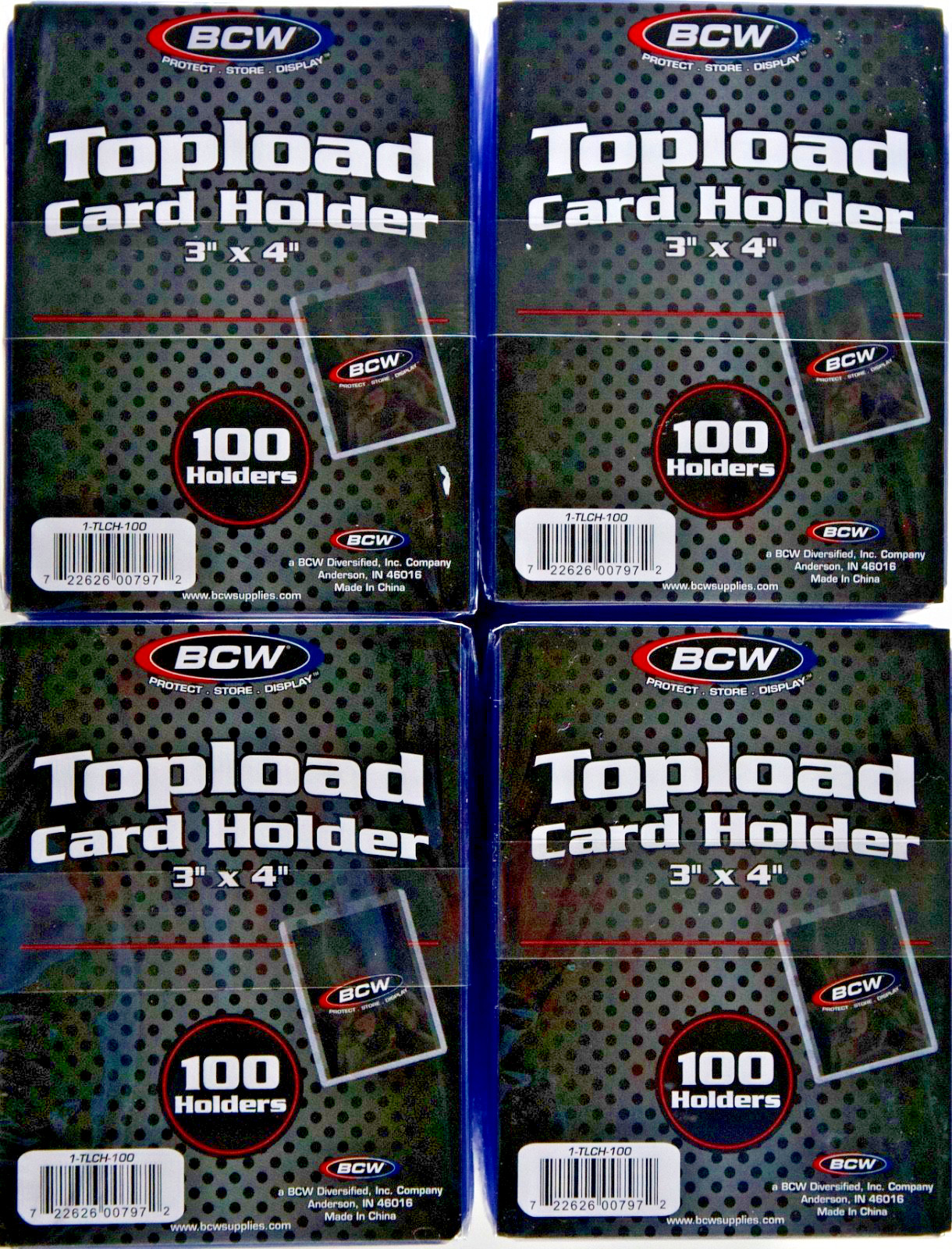 BCW 3×4 Topload Card Holder Standard 400 Count Pack, Fits Cards Up to 35pt