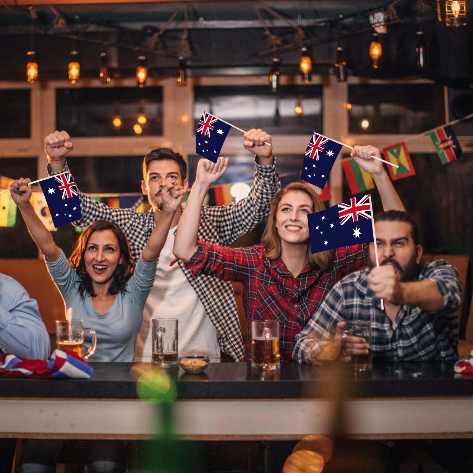 AhfuLife 30 Pcs Australia Hand Held Flags for 5×8 Inch-30 Pcs,