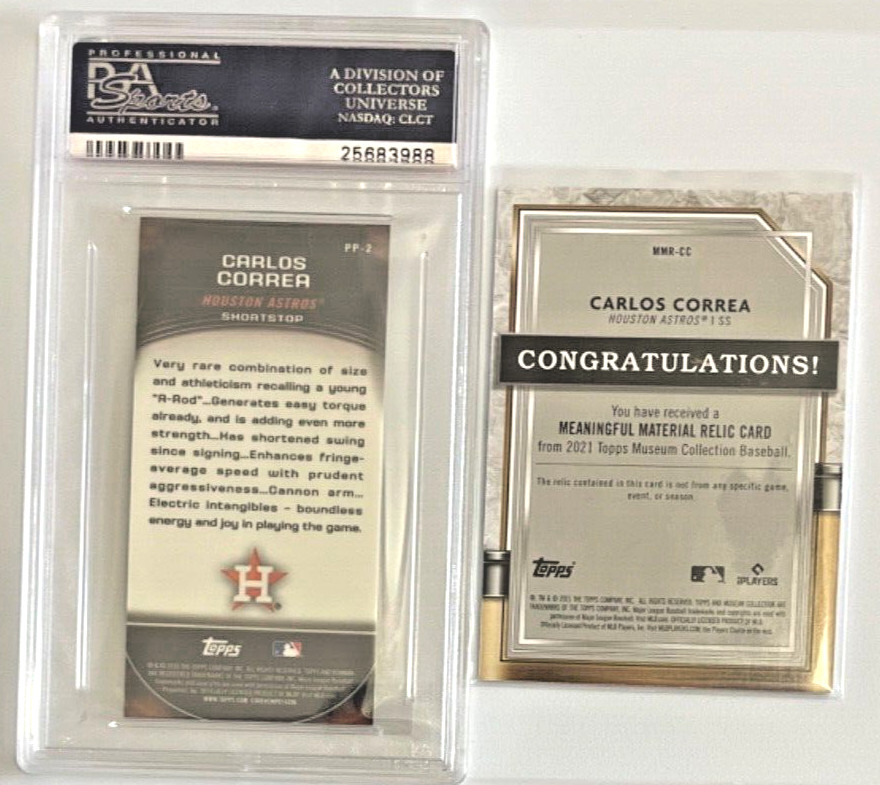 2015 Bowman Chrome Carlos Correa #PP-2 Prospect Profiles Mini RC PSA 9