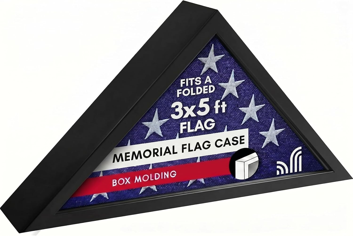 Timeless Black Flag Display Case for 3×5′ Ceremonial Flags – Gift for Veterans