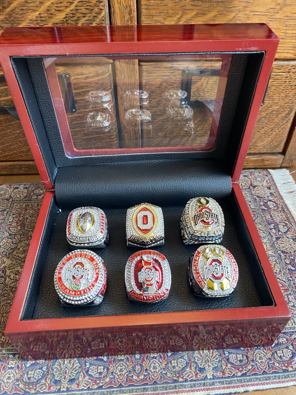 Ohio State Buckeyes Football 2025 National Championship Rings with Box