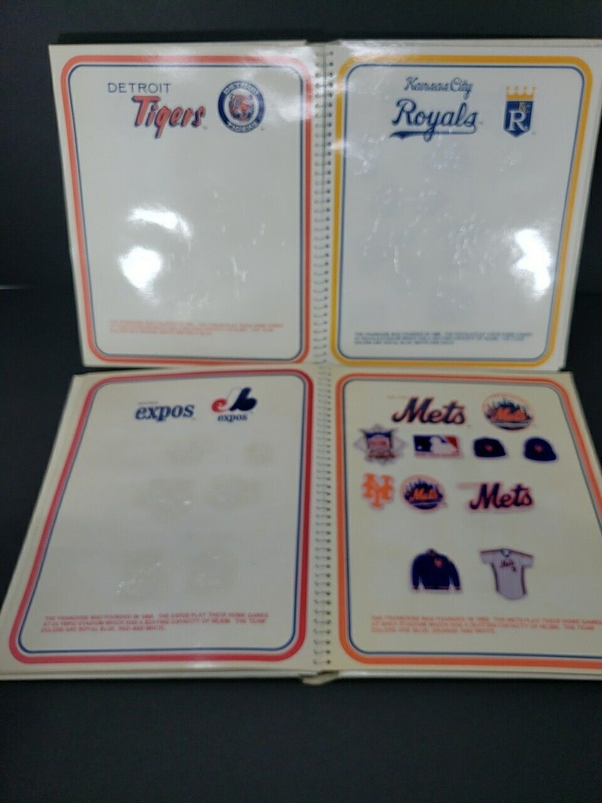 American & National League Baseball Sticker Albums MLB Vintage 1983 Imperial Toy