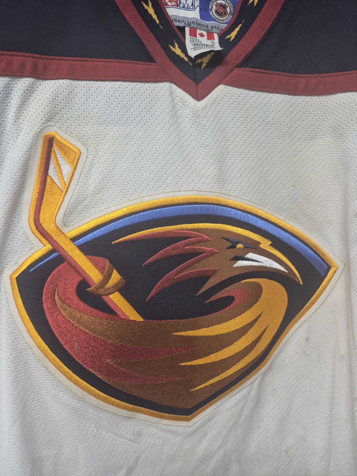 CCM NHL WHITE ATLANTA THRASHERS JERSEY SIZE XL VINTAGE 90S MENS HOCKEY Antal 09