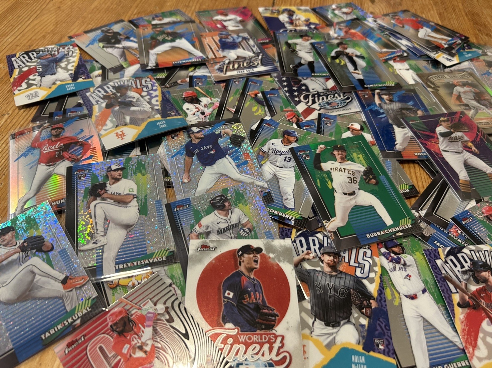 50 Card Lot – ALL 2026 Topps Baseball Sets – Topps Finest, Series 2, Bowman&More