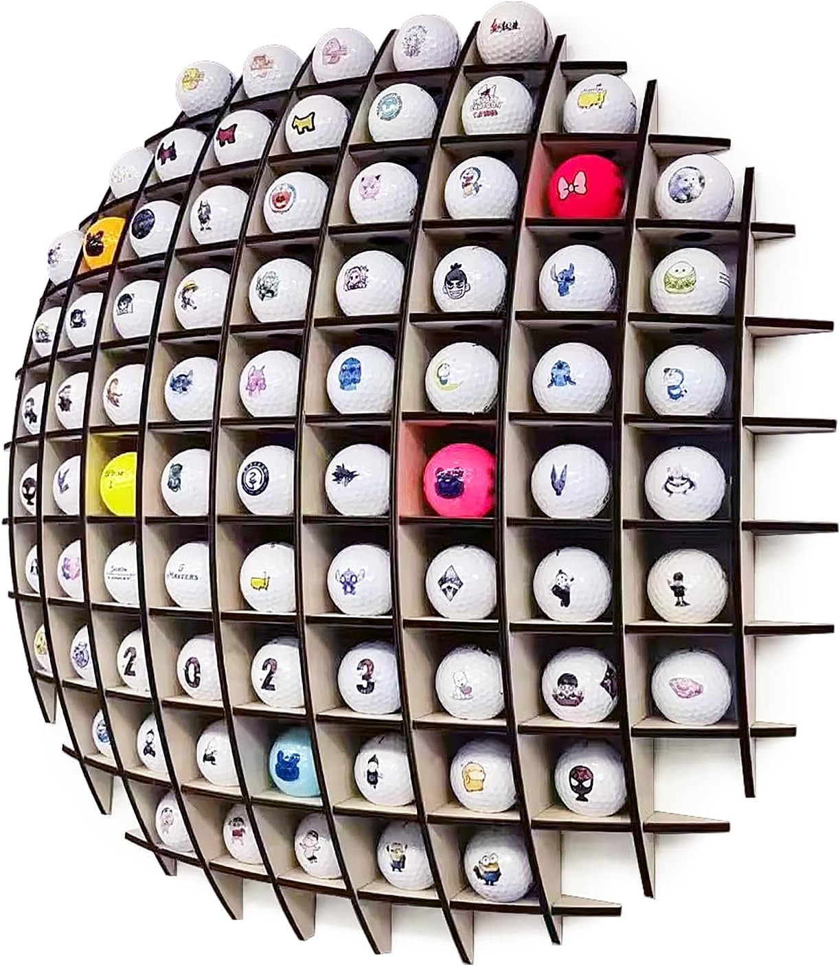 Golf Ball Display Case in the Shape of a Ball, Golf Ball Holder Will Hold