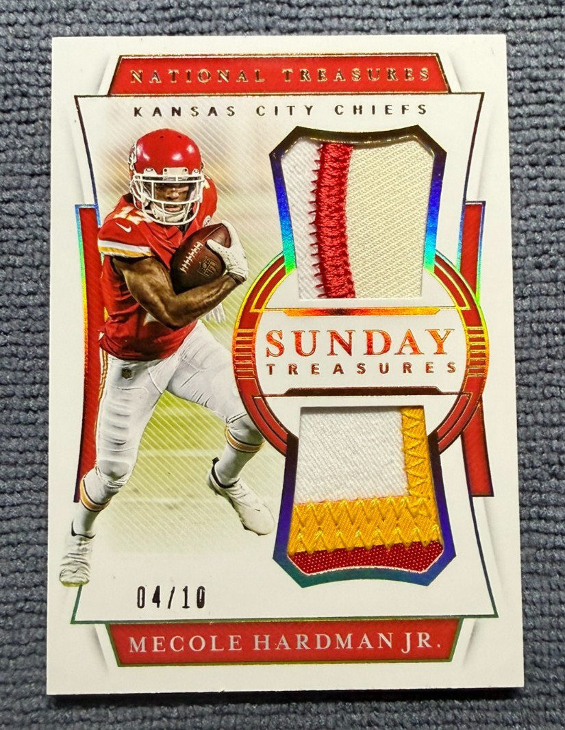 MECOLE HARDMAN JR. 2020 National Treasures SUNDAY TREASURES Patch #/10 Chiefs