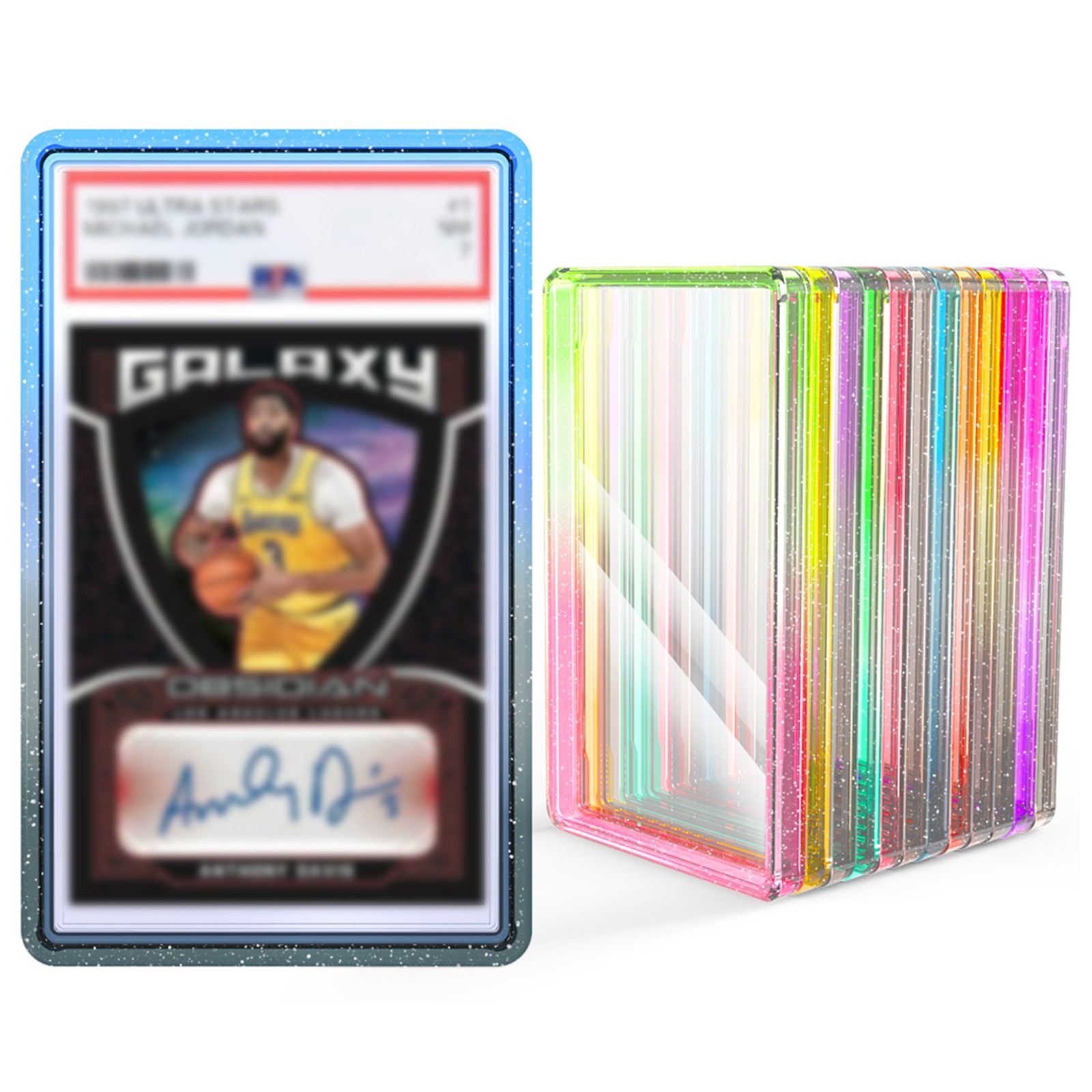 Graded Card Slab Bumper Case For PSA/CGC 35PT Gradient Protective Cover Soft TPU