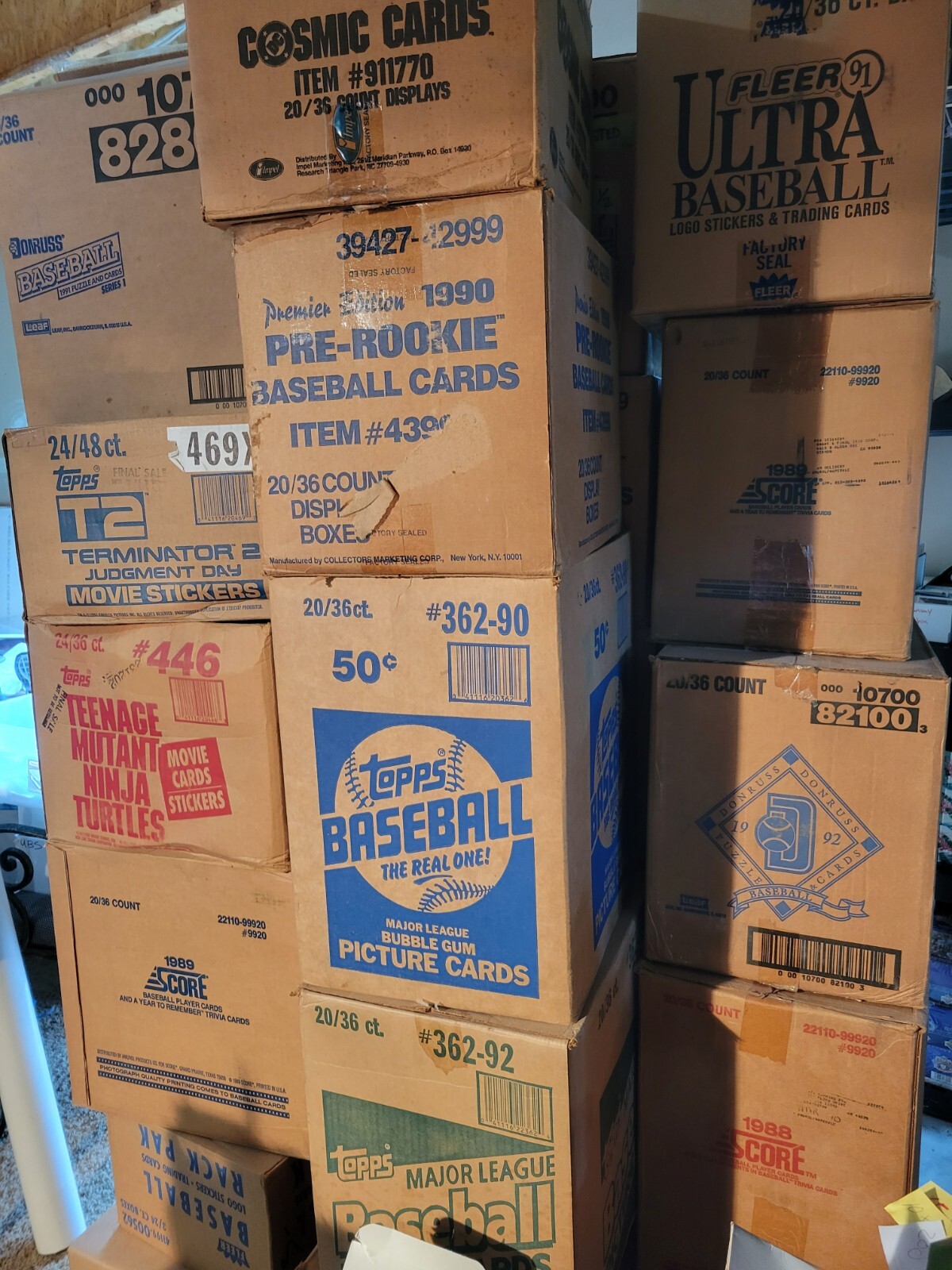 1000 Cards – Unopened Baseball Card Wax Box Packs – Guaranteed Rookie Cards