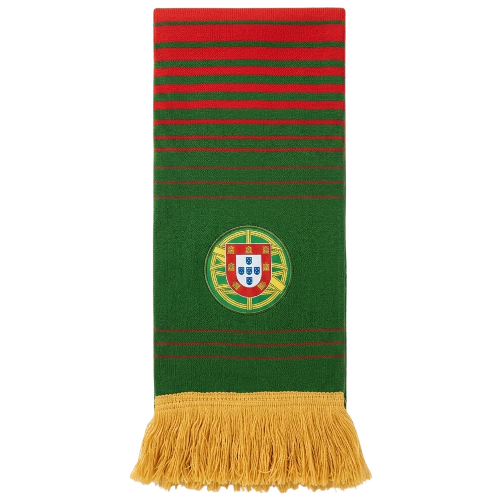 J4K Inc Portugal Soccer Scarf 67x7in 100% Acrylic Double-Sided Fringe