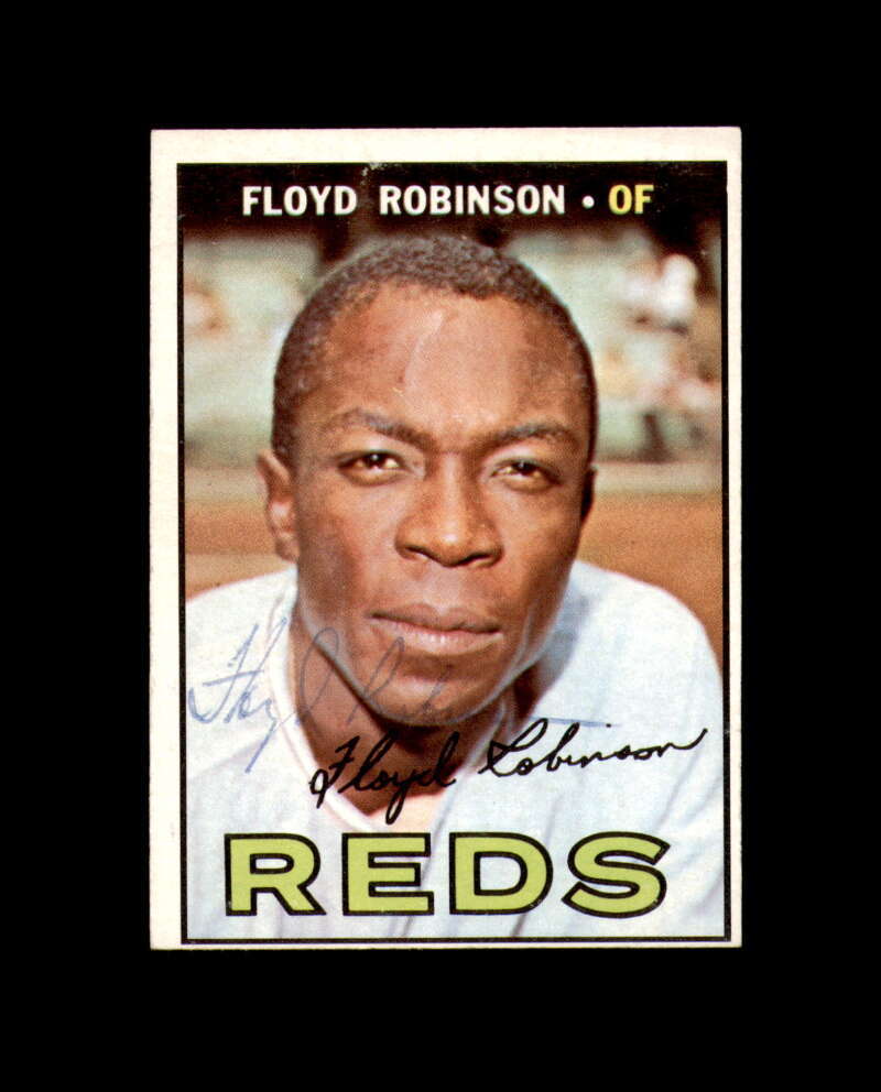 Floyd Robinson Signed 1967 Topps Cincinnati Reds Autograph