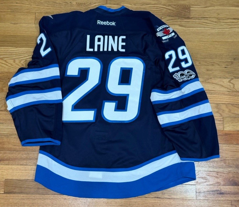 Winnipeg Jets Patrik Laine 2017 100th Anniversary Reebok Authentic Jersey Sz 54
