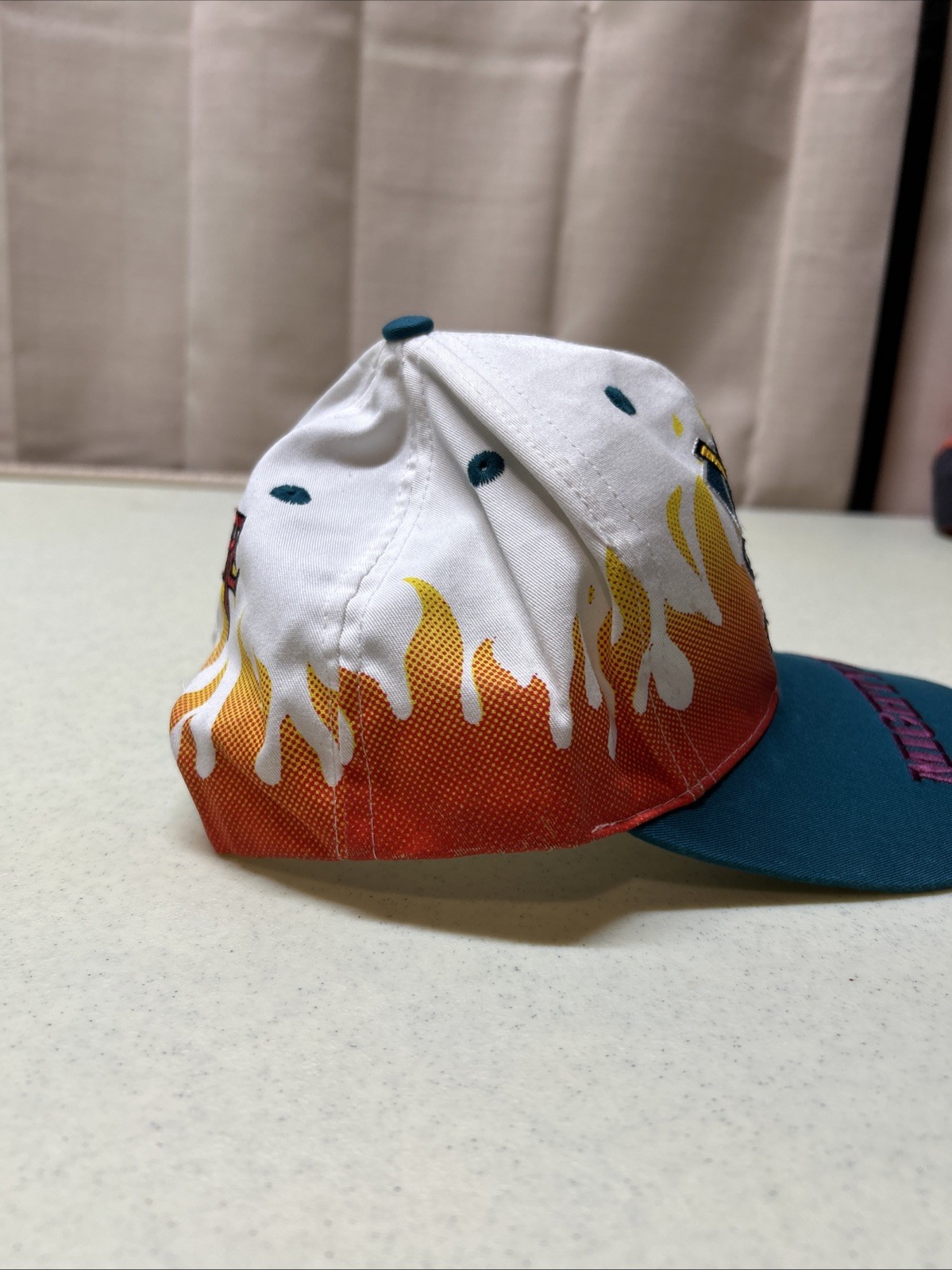 Mighty Ducks Flames Fire Cap NHL One Size Fits All SnapBack
