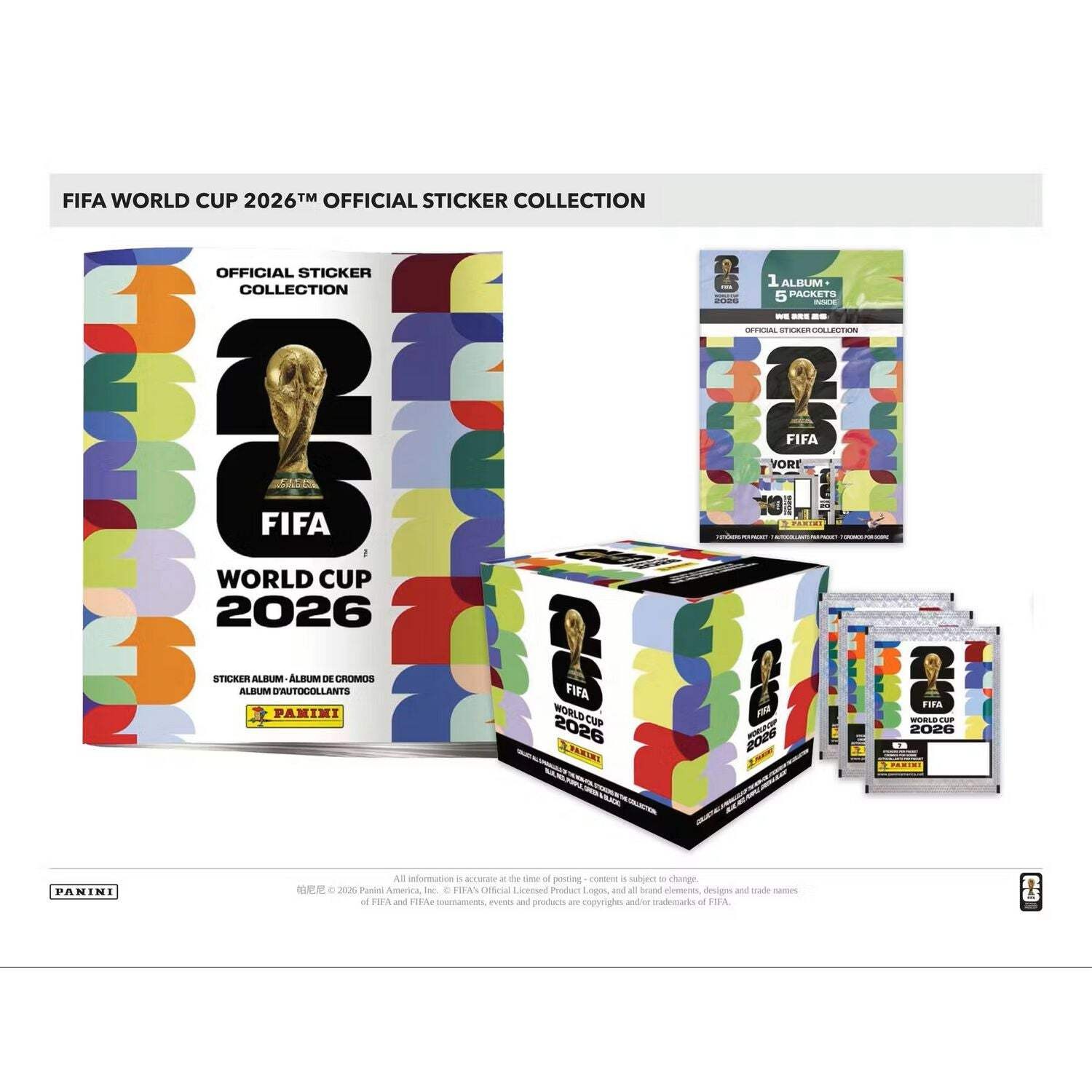 2026 Panini FIFA World Cup Soccer 25-Pack Sticker Box
