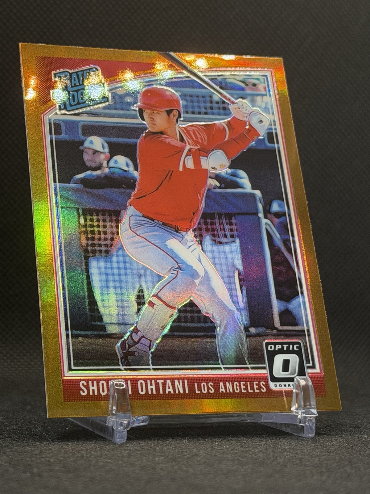 2018 Panini Donruss Optic #56 Shohei Ohtani RC Bronze Prizm Rated Rookie Batting