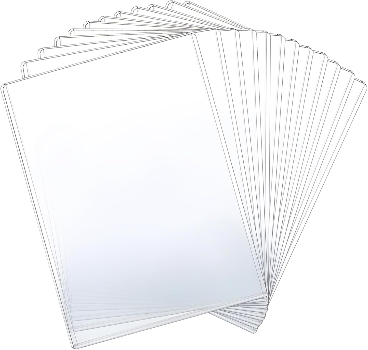 12 Pcs 8 1/2″ X 11″ Rigid Print Protectors – Clear Toploaders – Hard Plastic Doc
