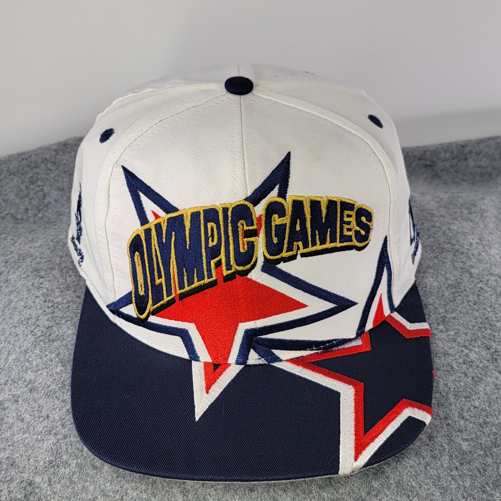 1996 Olympic Games Atlanta Logo Athletic Hat Cap Snapback One Size White Vintage