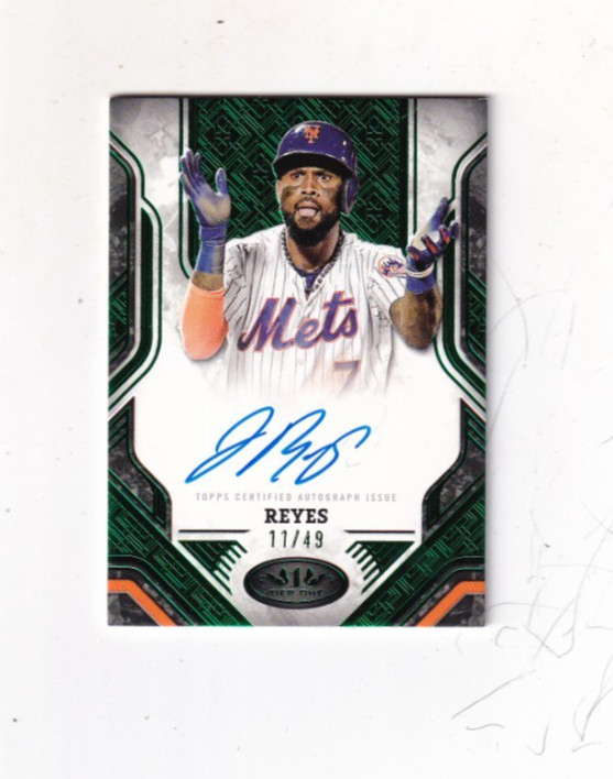 2025 JOSE REYES TOPPS TIER ONE AUTO/AUTOGRAPH 11/49 NEW YORK METS