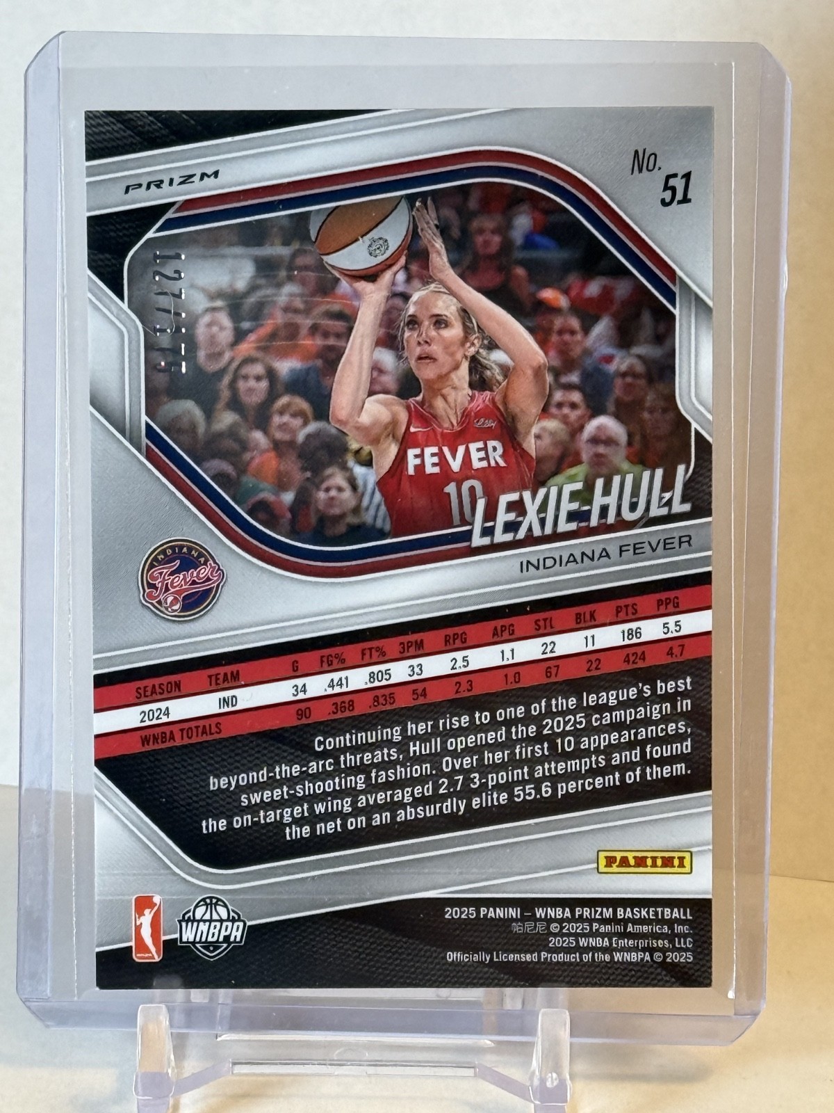 Lexie Hull 2025-26 Panini Prizm WNBA Pink /175 #51 Indiana Fever