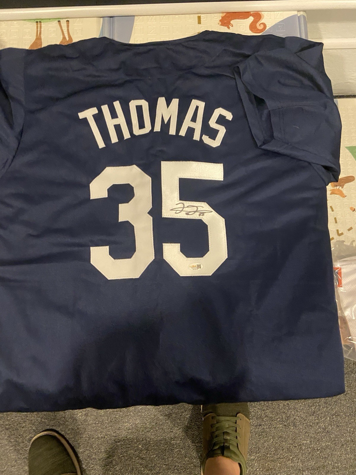 Frank Thomas Signed Autographed Custom Auburn Jersey Blue White Sox JSA