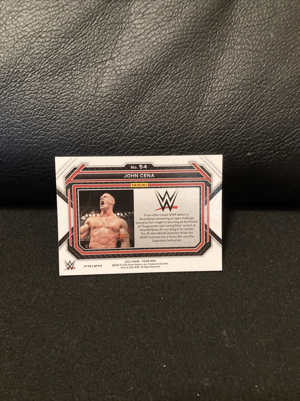 (2) PANINI PRIZM WWE JOHN CENA #54 RED WAVE PRIZM,HYPER PRIZM WWE LEGENDS