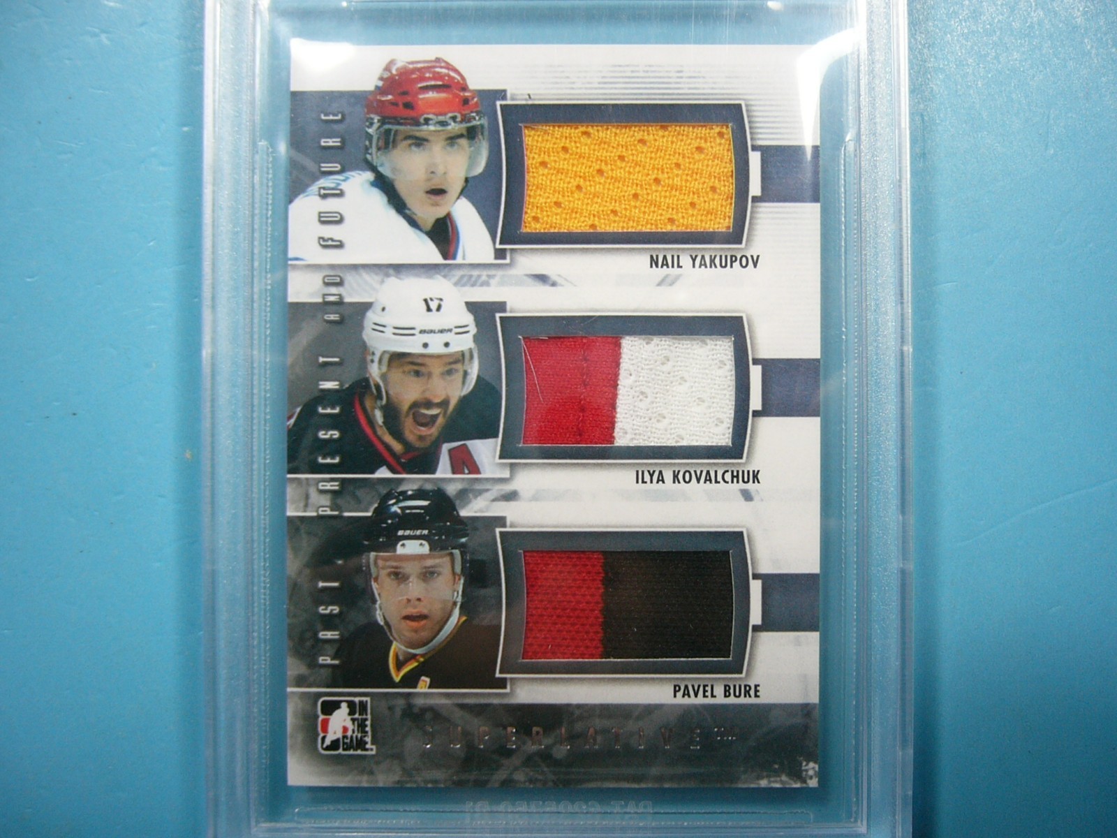 2012/13 IN THE GAME SUPERLATIVE PPF05 YAKUPOV KOVALCHUK PAVEL BURE KSA 9.5 ITG 9