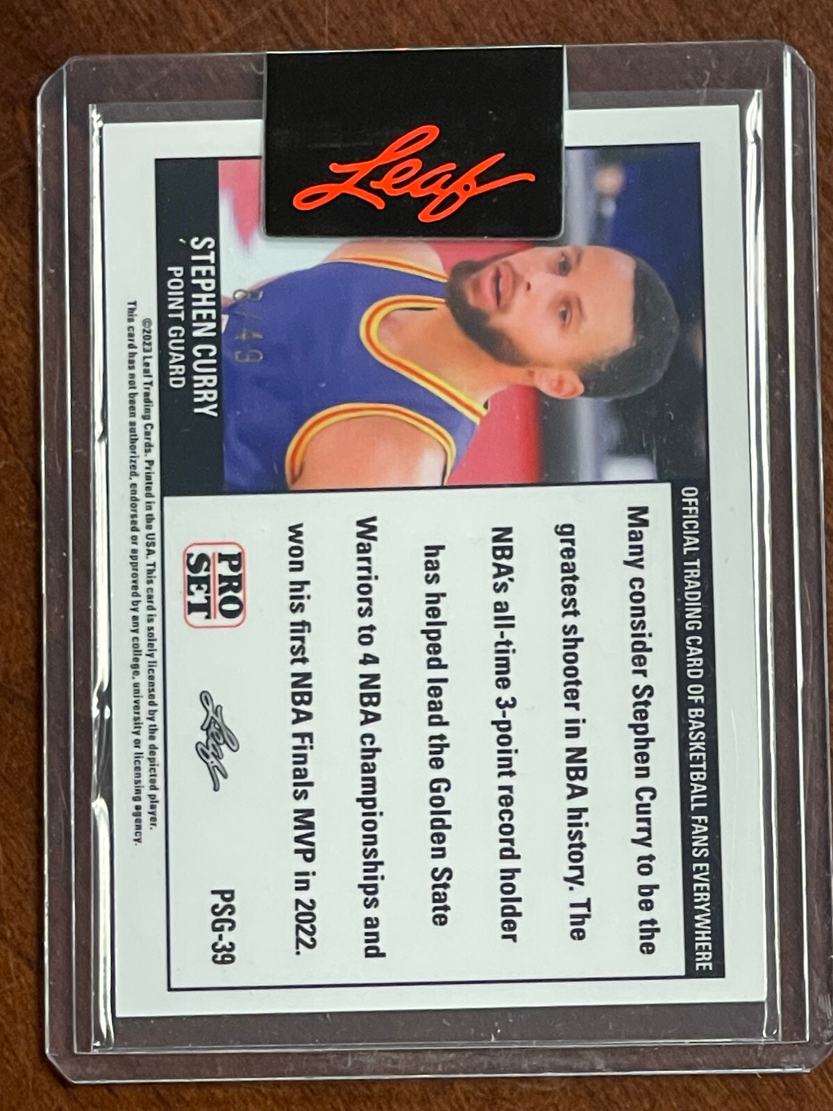 UP TO 5 2023 LEAF PRO SET Metal Black Holo Prizm Refractor STEPHEN CURRY # /49