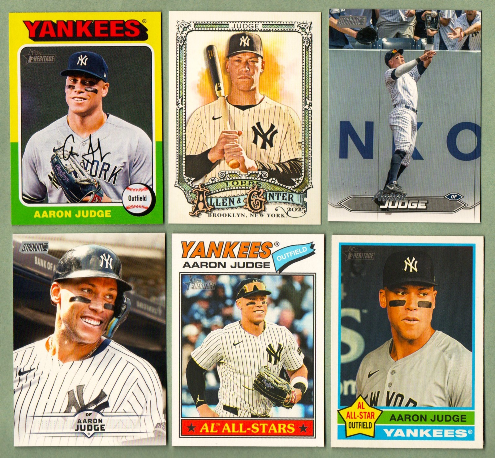 AARON JUDGE 53 Different Baseball Cards 2018 thru 2026